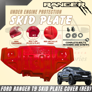 GECA SKID PLATE COVER FORD RANGER RED (12435)