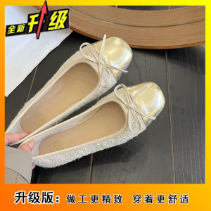 Free Shipping Shallow-Toed Flat-Soled Soft-Bottomed WomenS Shoes Spring Collection Featuring A Small Elegant Bow Design