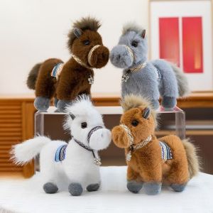 WARM STOP Cartoon New Year Mascot Soft Long Mane Horse Plush Toys Lovely Cozy Stuffed Simulation Foal Classic