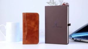 Western Style iPhone 13 14 15 16 Pro Max Leather Flip Case Cover Genuine Cowhide Card Holder Wallet iPhone 16 Plus Casing Full Body Shockproof Folio Case with Magnetic㏇0706