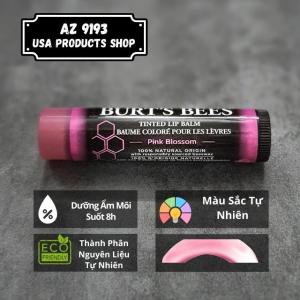 Son Dưỡng Có Màu Burts Bees Tinted Lip Balm 4.25g - Hàng Mua Tại Mỹ Màu Tự Nhiên Thành Phần Dưỡng Ẩm Cao - Az9193