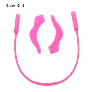 HELUVK ความปลอดภัย เด็ก เด็ก อุปกรณ์เสริมแว่นตา ห่วงโซ่แว่นตาซิลิโคน ที่เกี่ยวหู เชือกเส้นเล็กแว่น สายแว่น