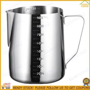 【Cozyhome2】 350/600/900ml Milk Pitcher Stainless Steel Coffee Milk Frothing Pitcher Jug Sharp Mouth for Latte Art Coffee Accessories