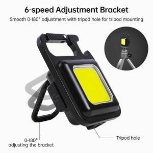 Mini COB keychain light rechargeable lampu led gantungan kunci lampu LED cas mini lampu camping emergency MLH U06