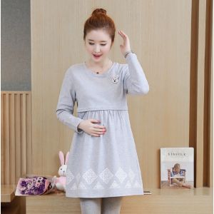 Baju Dress Mengandung Blouse Mengandung Korean Nursing Breastfeeding Female Blouse Top Pregnant Dress