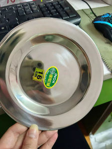 Dĩa cạn inox không hít Hồng Phước Thành sáng bóng dùng để trang trí đựng thức ăn