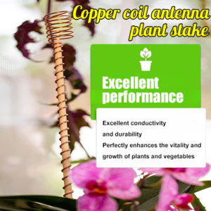 Copper Coil Plant Stake Garden Antenna Vegetable Growing Plant Training Support Tool Garden Stake Gardening Supply