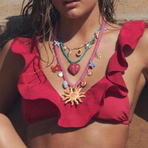 Hmeme 3 cái bộ Mới Đầy Màu Sắc Nhựa Đính Cườm Charms Dây Chuyền Cho Phụ Nữ Mùa Hè Đại Dương Kỳ Nghỉ Phong Cách Đảng Trang Sức Cổ Phụ Kiện