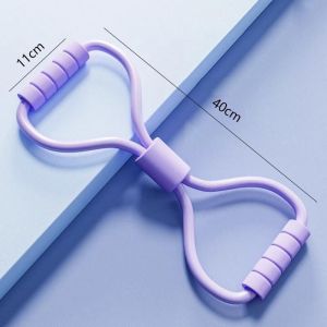 Tpe Resistance Band Figure 8 Resistance Band Figure 8 Fitness Resistance Band for Arm and Shoulder Strength Training Anti Slip Handle Stretch Elastic Strap Tension Rope Men and Women Exercise