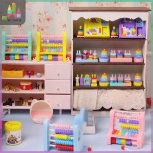 【SHGMYD】 การตกแต่งฉากขนาดเล็ก1เซ็ตบ้านตุ๊กตาขนาดเล็กถังไม้ประกอบบล็อกโมเดลสำหรับอุปกรณ์ตุ๊กตา