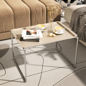 Modern Simple Window Small Table Bedroom Bed Table Home Tatami Table Window Sill Sitting on The Ground Metal Short Table Living Room Small Coffee Table Lazy Person Bed Removable Small Table Plate Floating Window Side Several