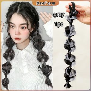 B.F. Bubble Ponytail Wig Synthetic Ponytail Straight Hair Wig Female Clip-On Hair Extension Y2K Style