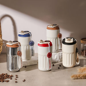 TUMBLER KOPI TAHAN PANAS/TUMBLER TEMPERATUR SUHU DIGITAL AESTHETIC TAHAN PANAS 24 JAM 450ML HN 136