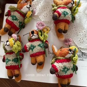 Nepal Handmade Wool Felt Bag Pendant Small Bird Animal Backpack Ornament Colorful Bird Plush Doll Toy