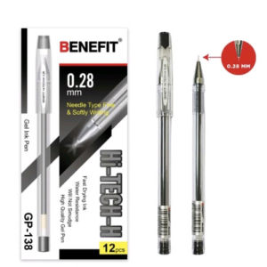 (1PAK ISI 12PCS)BENEFIT BALLPOINT HI TECH GP-138 BLACK