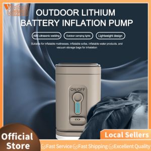 Versatile Electric Air Pump 1200mAh 100LM Brightness 4000Pa for Quick Inflation of Air Boats and Swimming Rings Ideal for Camping Trips