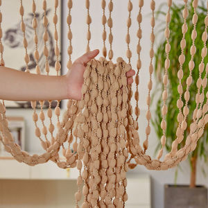 Beaded String Curtain Door Curtain Room Divider 1*2M Tassel Solid Color Home Decor