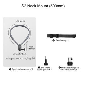 TELESIN Quick Release Neck Mount for Action Cameras 2.0