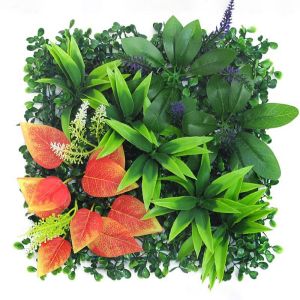CUTE DIY Artificial Plant Wall Panel Durable Lifelike Artificial Eucalyptus Carpet Outdoor Grass Mat No Watering Fake Green Grass Mat Background Wall Decoration