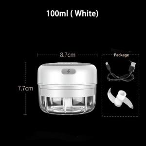 OOTDHOME Wireless Electric Garlic Chopper Blender 100mL Kitchen Food Meat Onion Crusher Cutter