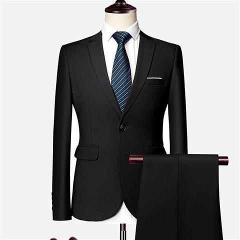 Mens Black Tuxedo  Elegant Style Two Buttons Tuxedo Suit