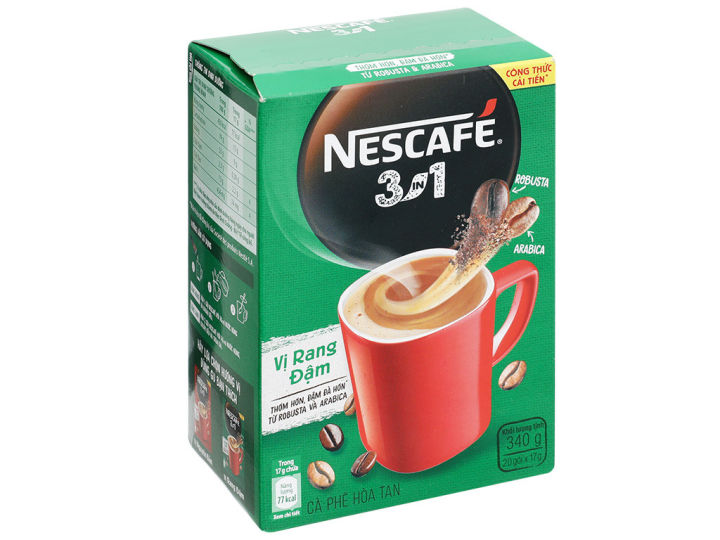 Cà phê sữa NesCafé 3 in 1 đậm vị cà phê 340g