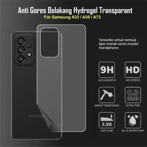 Skin Samsung A33 A53 A73 A23 M23 M33 A52 s M53 A22 Garskin Hydrogel Transparant Pelindung Belakang
