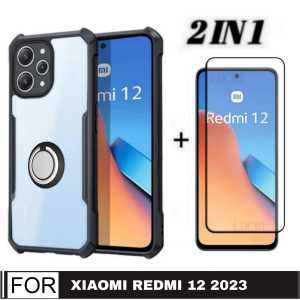PROMO PAKET 2 INC 1 CASE XIAOMI 13T / 13T PRO / REDMI 12 2023 / REDMI A2 / REDMI 10A / REDMI A1 2022 Ultra Slim Shockproof Transparent Premium Softcase Anti Fall CINCIN RINKG