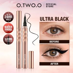O.TWO.O Gold Embroidery Eyeliner Pen Waterproof Long Lasting Classic Black Easy To Wear Eye Makeup