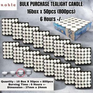 Tealight Candle/Wholesale/50pcs per pack(6hours+/-)/ 16 packs x 50pcs=800pcs