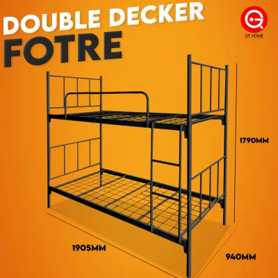 [READY STOCK KEDAH] Double Decker Single Bedframe 100% Metal Katil Besi Double Bed Frame Bedroom Furniture Perabot