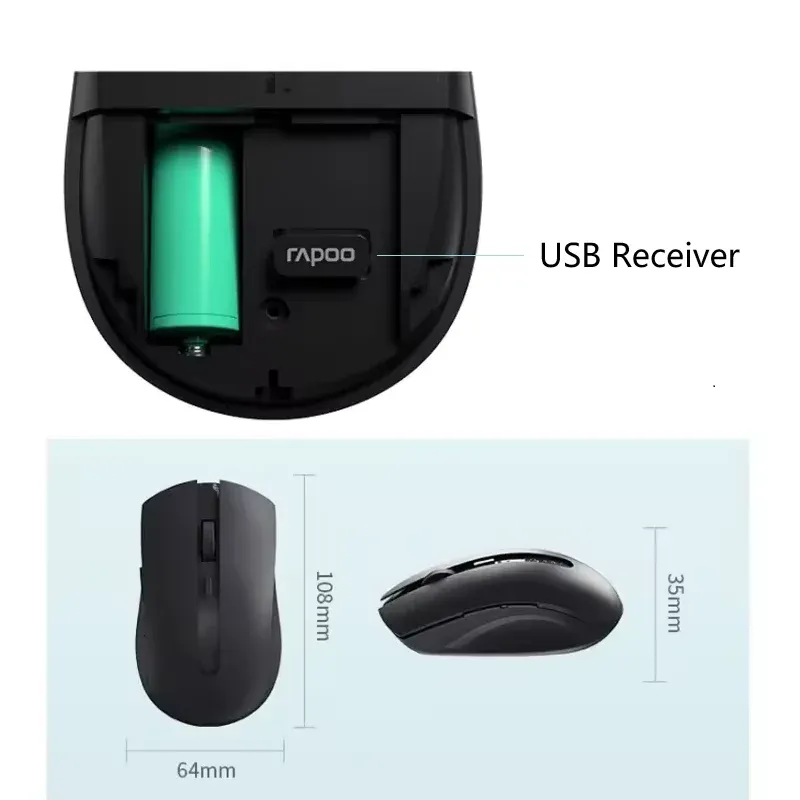 Rapoo M350 Wireless Mouse for Computer2400DPI Silent Mouse with 2.4GHz USB  Receiver for PC MacBook Tablet Laptop Bluetooth 5.0 & 2.4G Wireless  Connectivity 2400Dpi Optical Engine Mouse - Lazada | Lazada PH