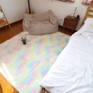 Ellalyn-พรมปูพื้นตกแต่งบ้าน ขนาดใหญ่  ขนแกะเทียมนุ่ม หลายสี หลายขนาด XD-A23