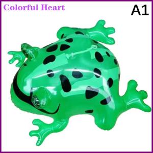 Colorful Heart ของเล่นรูปสัตว์เป่าลมรูปกบกระโดดได้สีเขียวเรืองแสงได้ของเล่นรูปสัตว์รูปคางคกสำหรับงานเลี้ยงวันเกิดของตกแต่งงานแต่งงาน