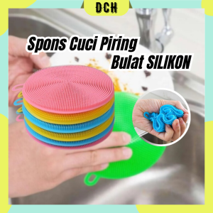 DCH - Spons Cuci Piring Bulat Silikon Multifungsi / Pencuci Piring Panci Spon