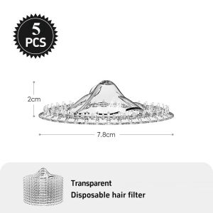 5pcs Hair Catcher Plastic Drain Strainer Shower Hair Sewer Filter Disposable Floor Drain Strainer for Kitchen Bathroom