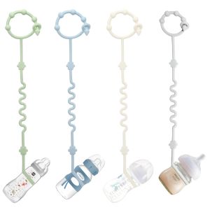 RTMOK (4Pcs) Sippy Cup Strap Keep Bottles and Sippy Cups Off The Floor Sippy Cup Holder Strap Suitable for High Chairs Strollers and Water Bottles- Dishwasher Safe