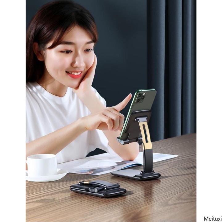 White Flexible Folding Stand Holder – Adjustable Desktop Stand for