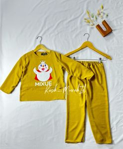 Stelan anak perempuan motif mixue usia 5-12 Tahun baju dan celana anak cewe stelan anak terbaru