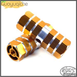 【Guoyuqiche】 2Pcs Aluminum M TB Bike Bicycle A xle Pedal Non-slip Front Rear A xle Foot Pegs Bicycle Socle Footrest Pedal Bike Accessories