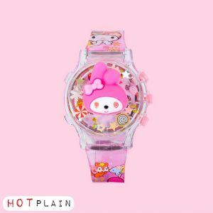 Jam Tangan Anak Rubber Boneka Putar Karakter dengan Musik & Lampu HRTT SAN AN