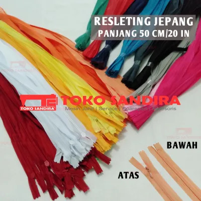 12 Pcs Resleting Jepang 50 Cm/20 in/Sleting jepang 50 cm/Resleting jepang murah/resleting jepang 20in