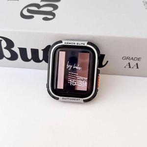 New Titanium protective case + Protective film For Apple Watch 9 8 7 6 5 4 SE Metal cover for iWatch 44mm 45mm