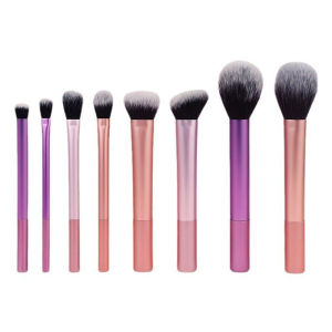 FenHuan 【24h Shipping】HUOLE 8 Piece Makeup Brush Set Soft Hair Professional Foundation Loose Highlighter Powder Eyeshadow Loose Powder Concealer Brush Portable Beauty Makeup Tools