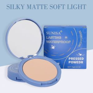 SUNISA Lasting Waterproof Face Powder 10g Oil Control Matte Flawless Pressed Powder