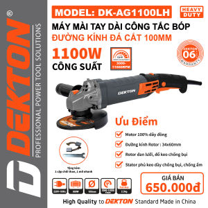 100mm Máy mài góc công tắc bóp 1100W Dekton DK-AG1100LH