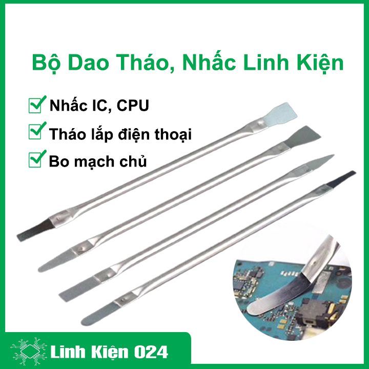 Bộ dao nhấc, tháo linh kiện ic, cpu, keo tháo lắp điện thoại, bo mạch ...