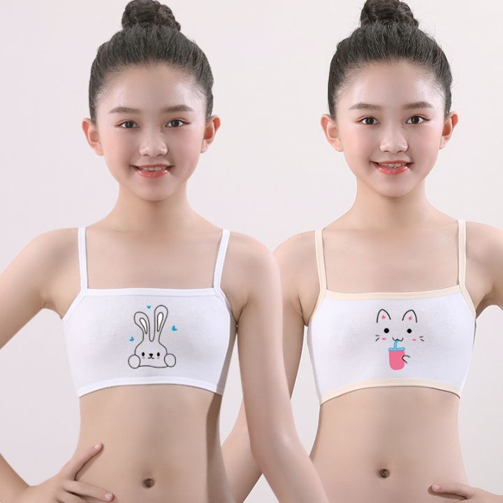 Cotton Kids Underwear Bra Clothes Children Vest Fashion Baby Bra For 10  Years Old Teens Girl