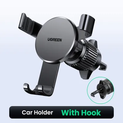 UGREEN Car Vent Phone Mount Gravity Phone Holder Hands-Free Car Air Vent Mount Auto Lock for iPhone 15 14 13 Pro Max iPhone 15 14 Plus Galaxy S22 S9 S10 Realme Phone Holder