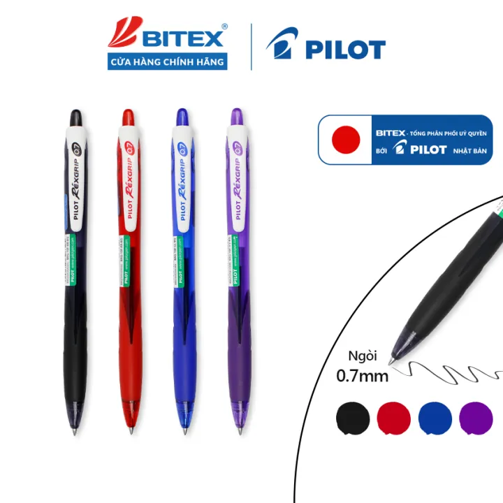 Bút Bi Rexgrip G 0.7mm Pilot dành cho học sinh, SV, văn phòng Viết cực êm, đều mực, đầu bi thép không gỉ | Lazada Việt Nam
